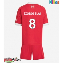 Camiseta Liverpool Dominik Szoboszlai #8 Primera Equipación para niños 2025-26 manga corta (+ pantalones cortos)